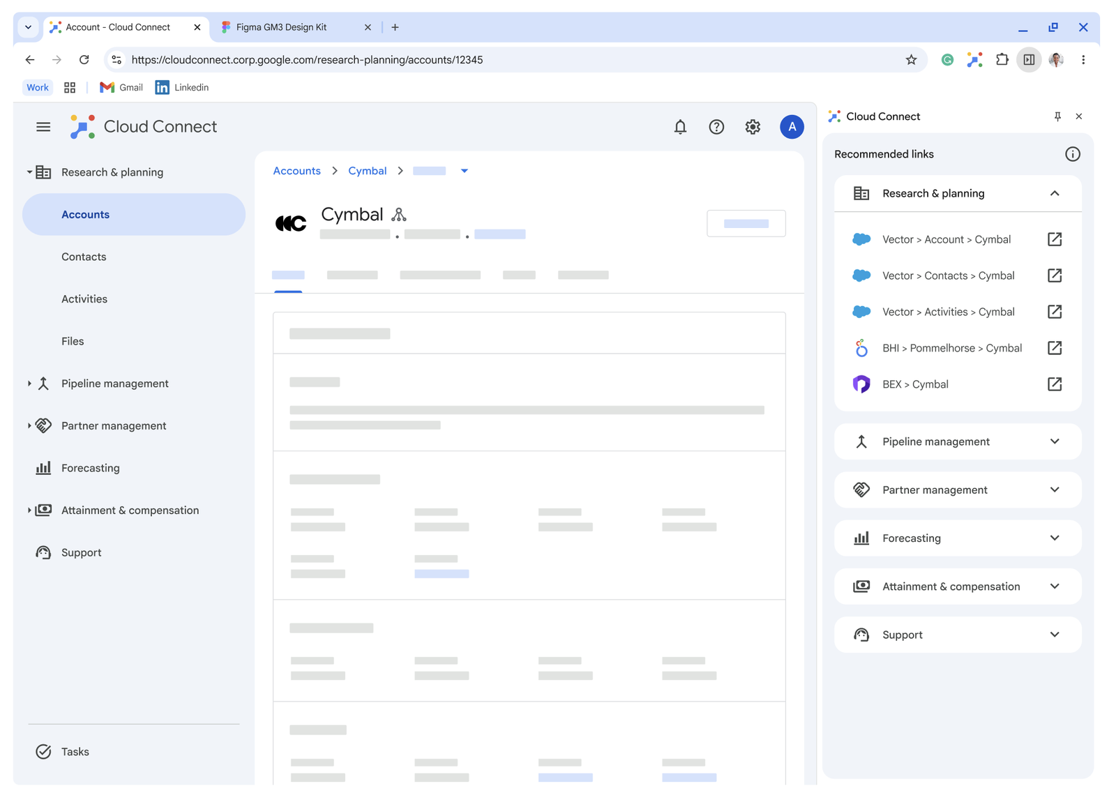 Cloud Connect App Launcher Chrome extension sidebar